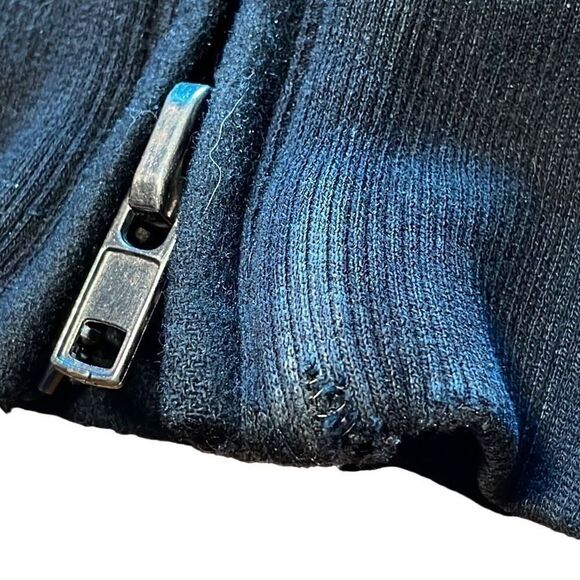 Morphine Generation MG Black lined moto jacket zippers wool & viscose S - Picture 11 of 15